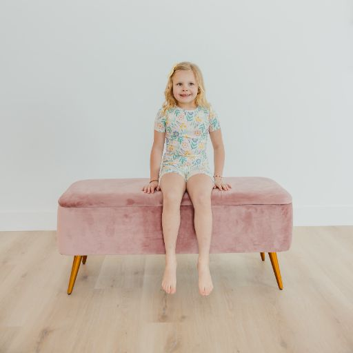 Copper Pearl Printed 2-Piece Short Sleeve Pajamas - Clara, 12 Months.