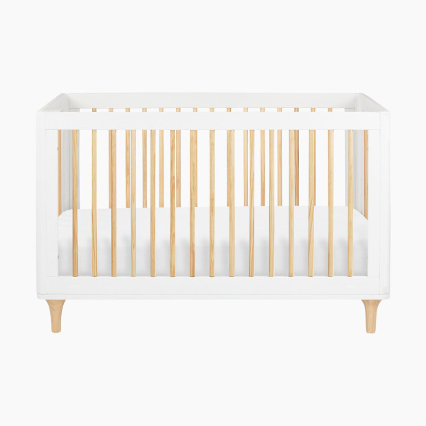 babyletto Lolly 3-in-1 Convertible Crib with Toddler Bed Conversion Kit - White/Natural.