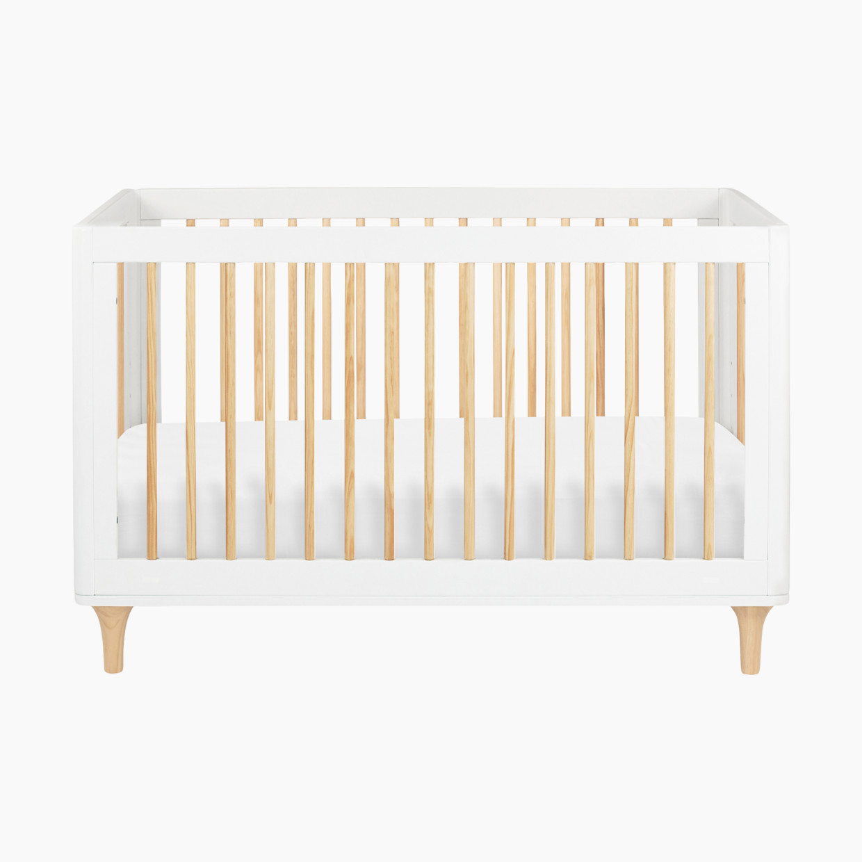 babyletto Lolly 3-in-1 Convertible Crib with Toddler Bed Conversion Kit - White/Natural.