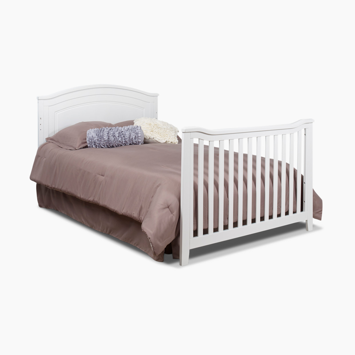 Sorelle Berkley Round Top Panel Crib - White.