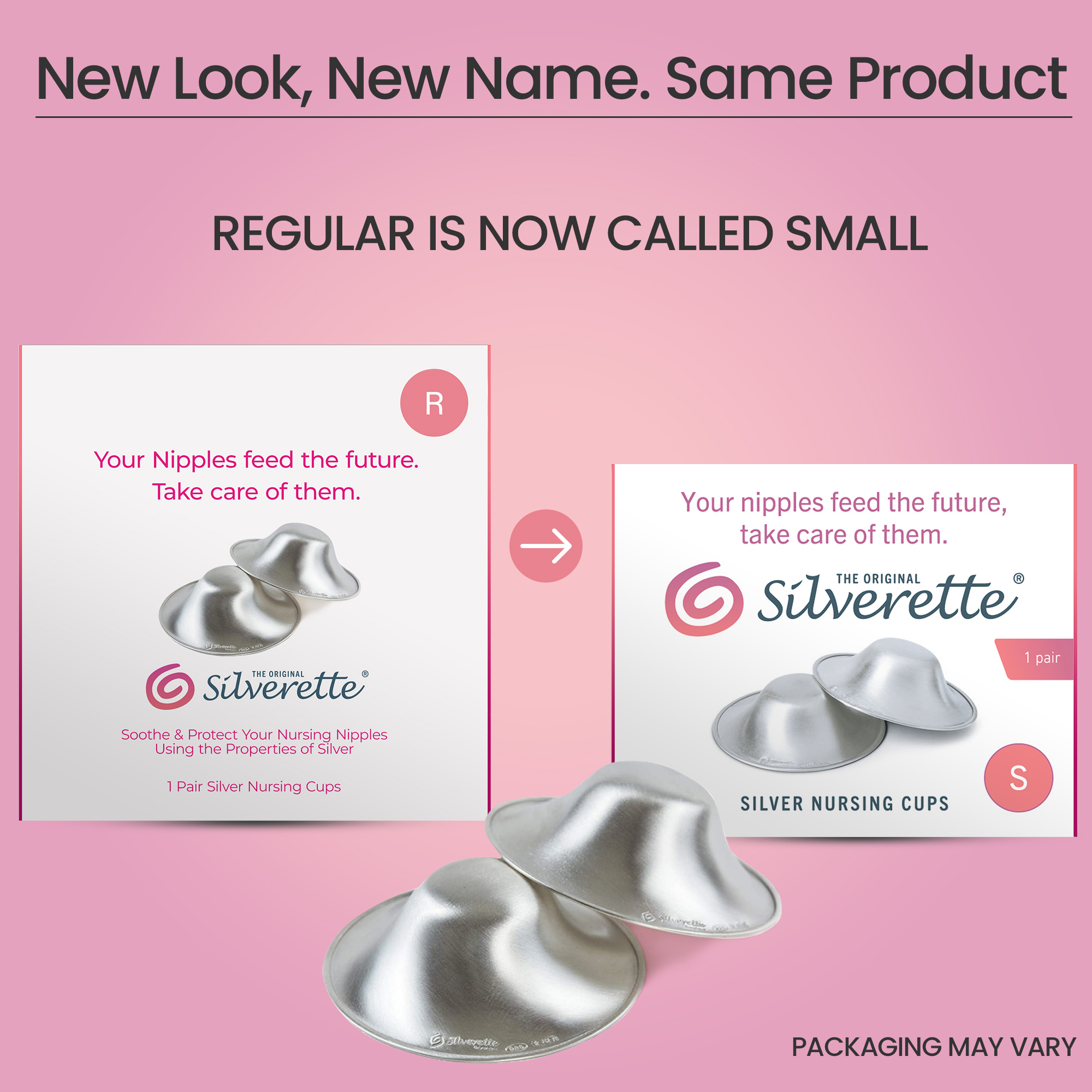 Silverette Silver Nursing Cups.