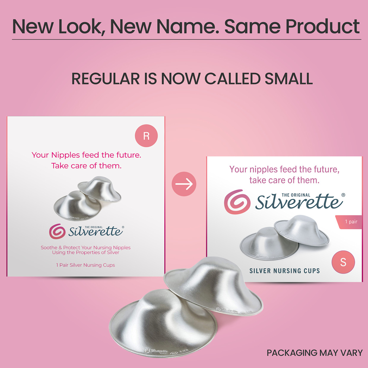 Silverette Silver Nursing Cups - Small.