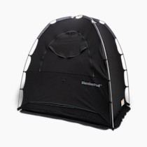 SlumberPod The Original Blackout Sleep Tent Travel Essential for Babies and Toddlers, Mini Crib and Pack N Play Cover, Sleep Pod for Kids with Monitor Pouch and Fan Pouch, Blocks 95%+ Light, Black