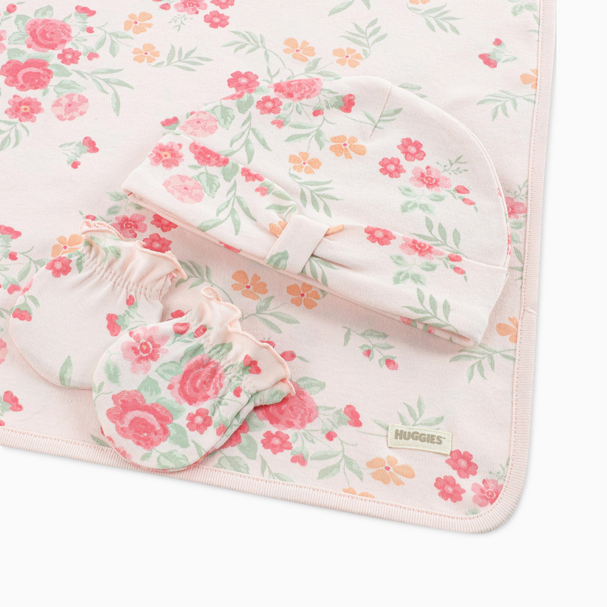 Huggies 3-Piece Receiving Blanket - Rosewater.