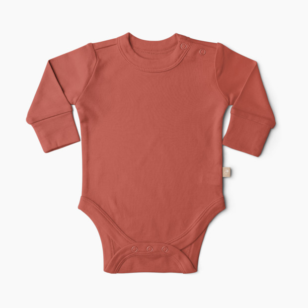Goumi Kids x Babylist Solid Long Sleeve Bodysuit - Strawberry, 6-12 M.