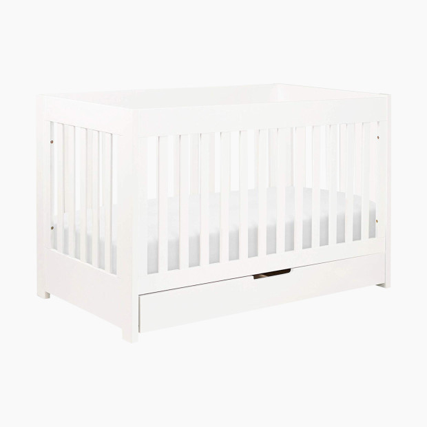 babyletto Mercer 3-in-1 Convertible Crib with Toddler Bed Conversion Kit - White.