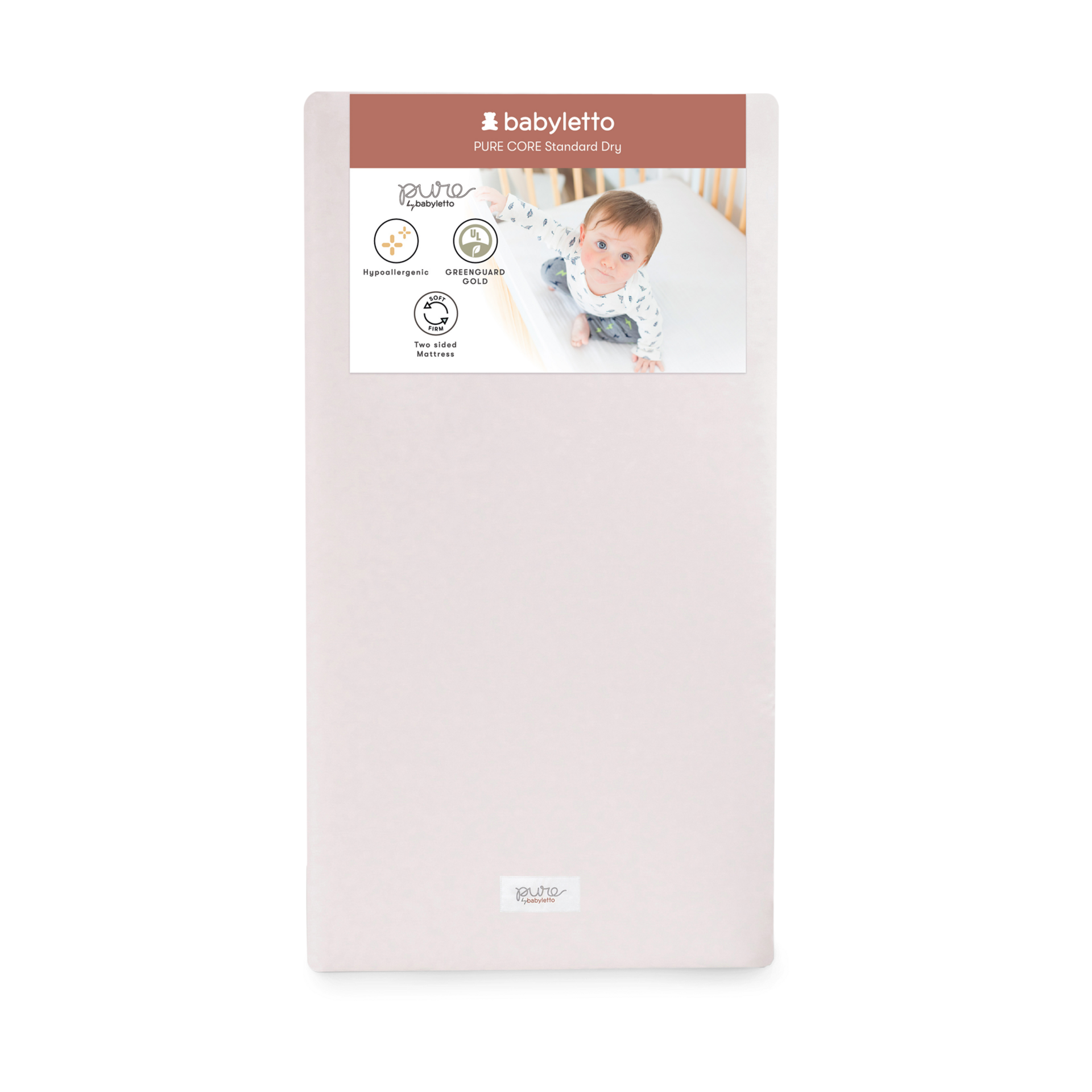 babyletto Pure Core Crib Mattress With Dry Waterproof Cover.