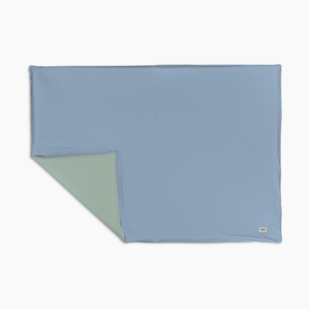 Toki Kids Epic Organic Cotton Play Mat - Sage Green/Ocean Blue.