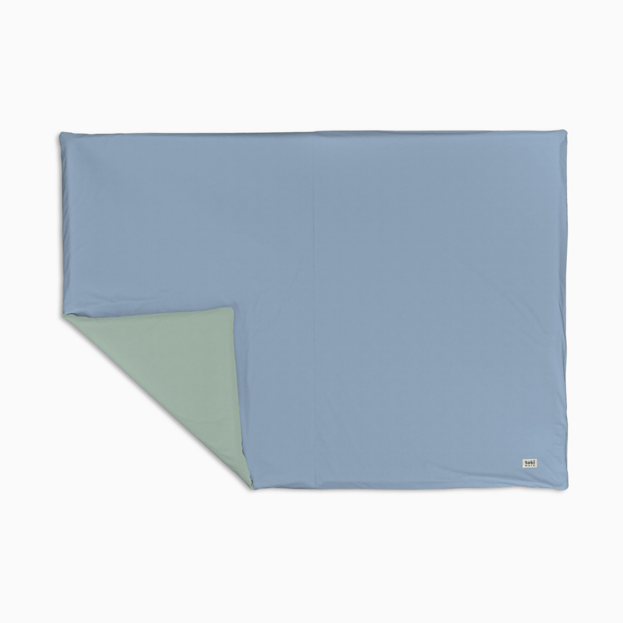 Toki Kids Epic Organic Cotton Play Mat - Sage Green/Ocean Blue.