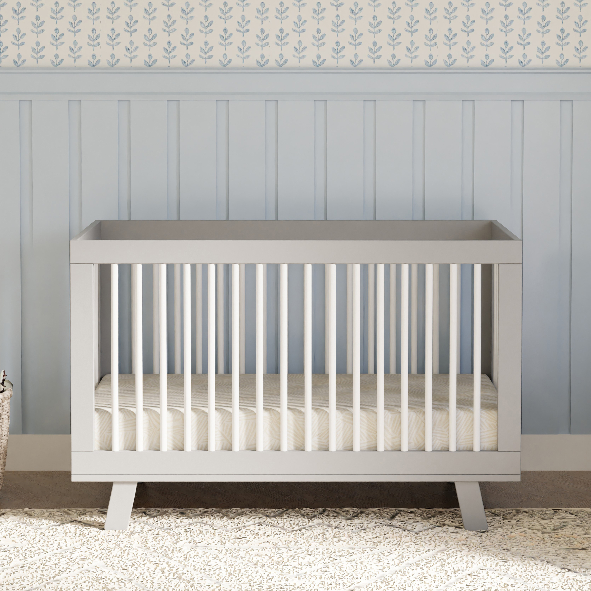 babyletto Hudson 3-in-1 Convertible Crib with Toddler Bed Conversion Kit.