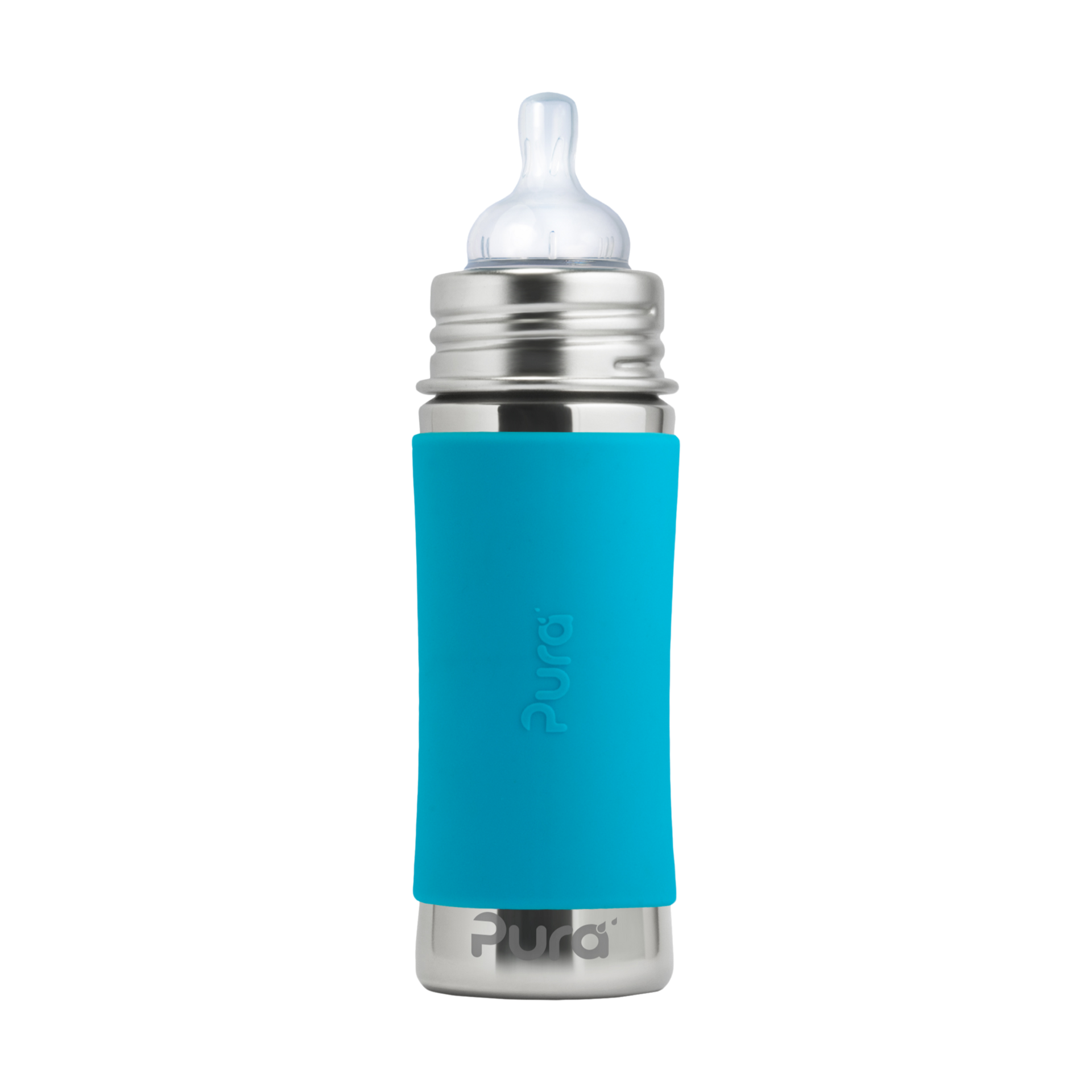 Pura Stainless Steel Baby Bottle - Aqua, 9oz.