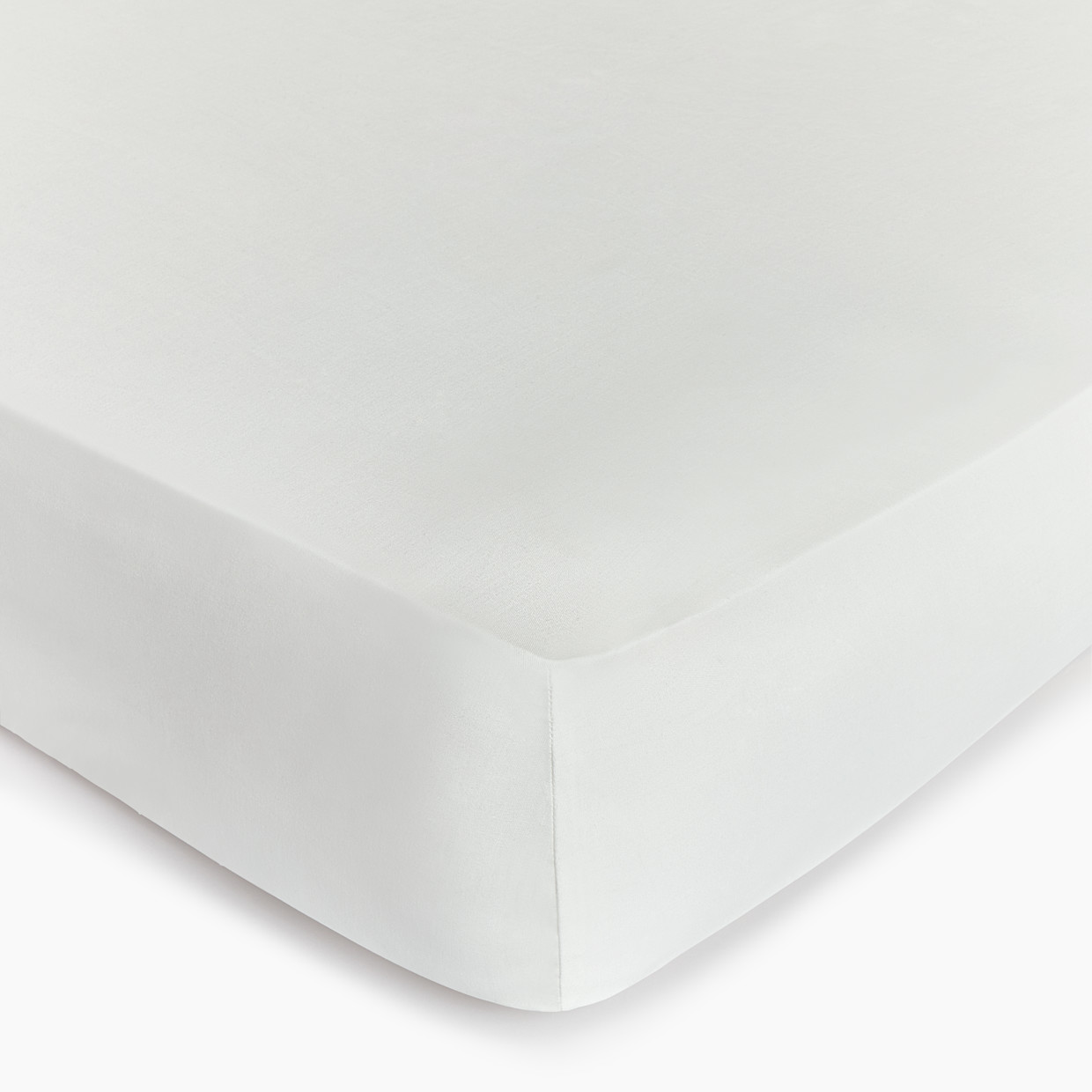 Soundly Percale Organic Crib Sheet - White.