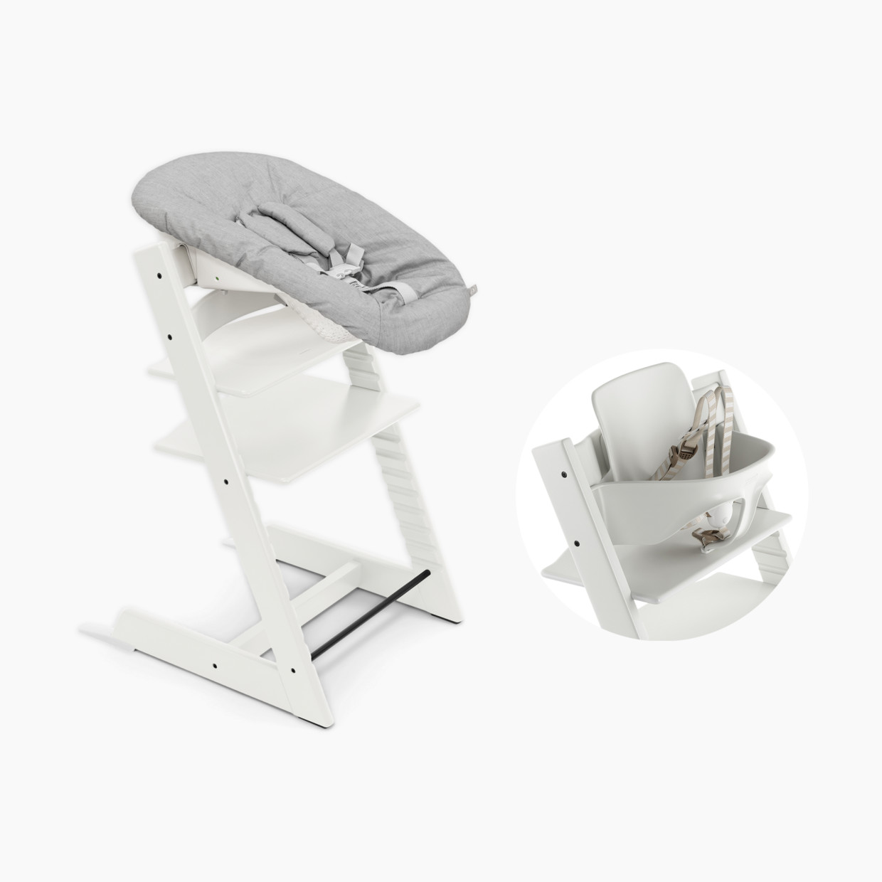 Stokke Tripp Trapp Chair and Newborn Set - White