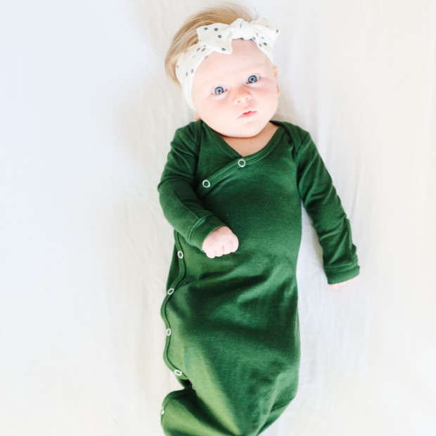 Copper Pearl Knotted Gown - Alder, 0-4 M.
