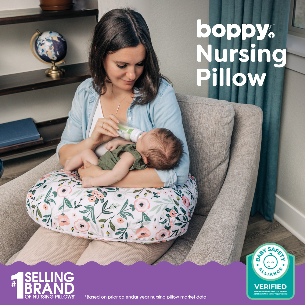 Boppy Nursing Pillow - Pink Garden Flowers.