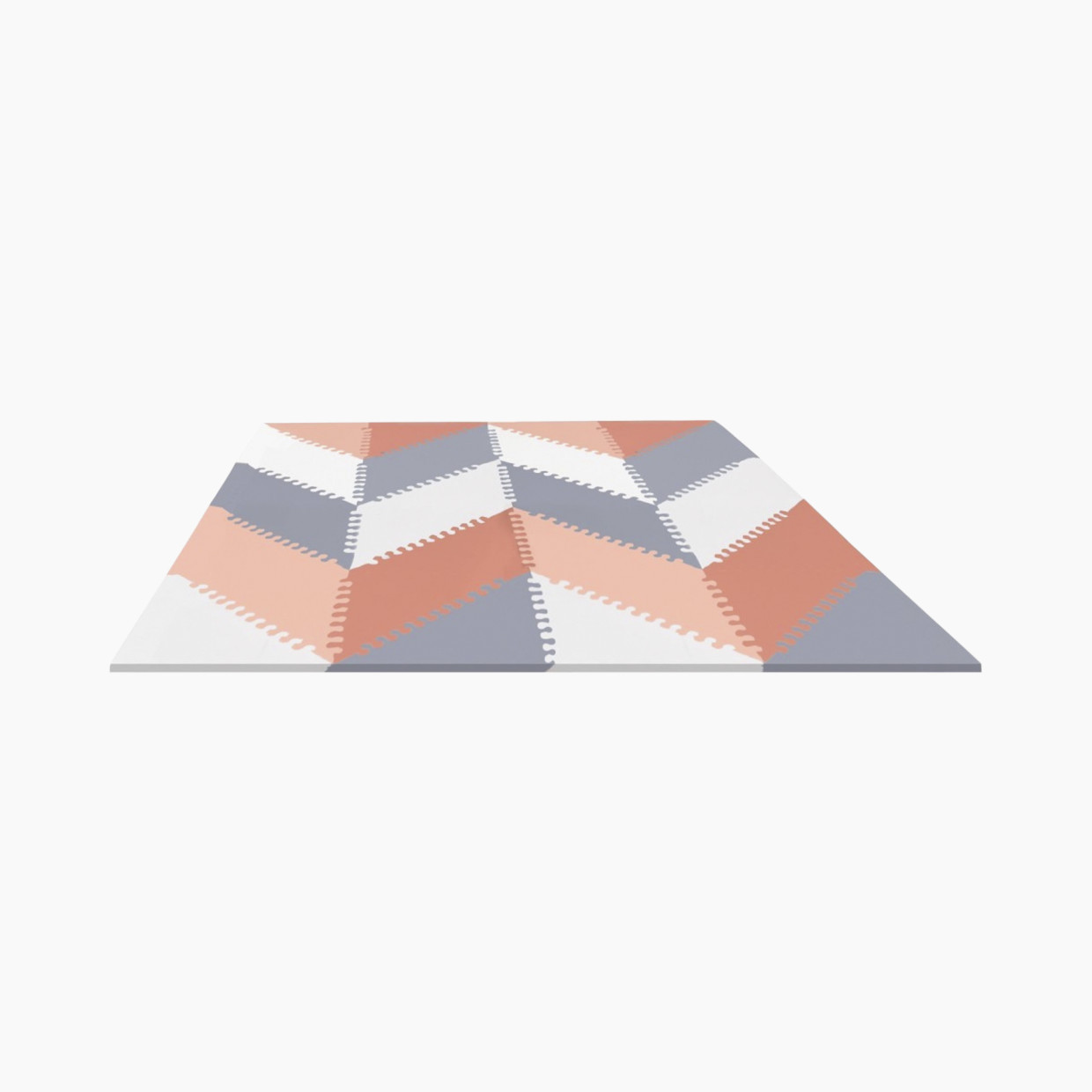 Skip Hop Geo Playspot Foam Floor Tiles - Gray/Peach.