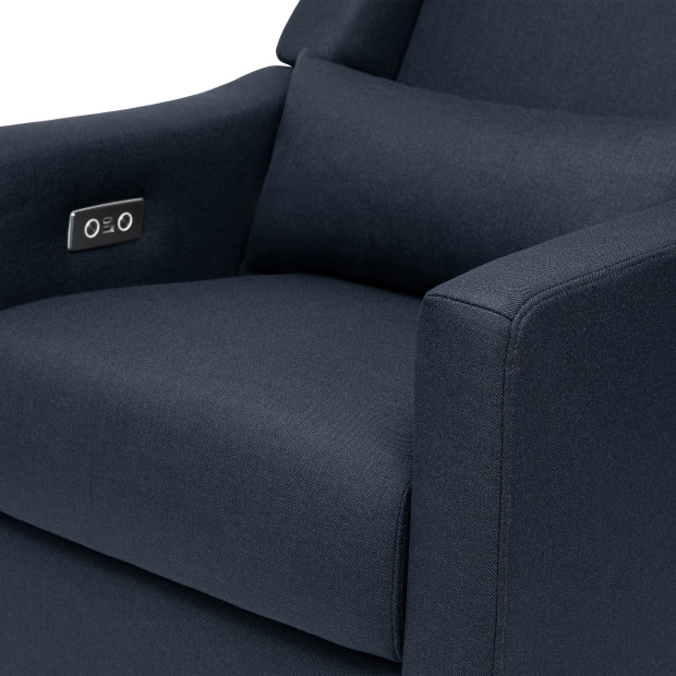 babyletto Kiwi Electronic Recliner and Swivel Glider - Performance Navy Eco Twill.