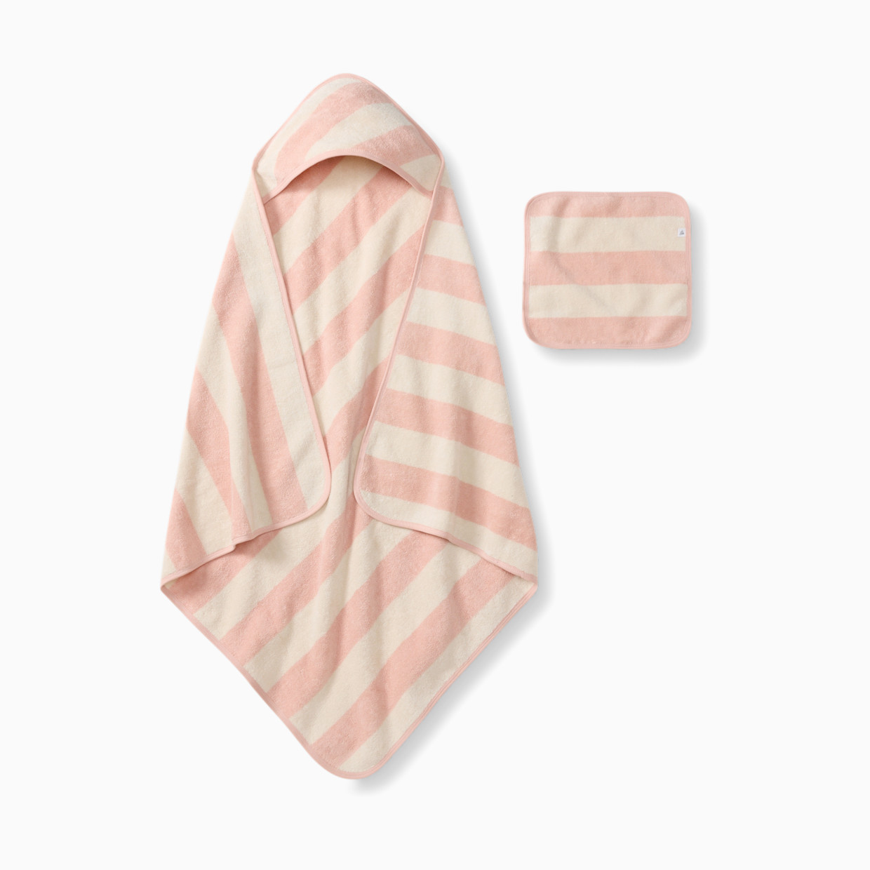 Burt's Bees Baby Organic Cotton Woven Terry Towel - Pink Sand, One Size.