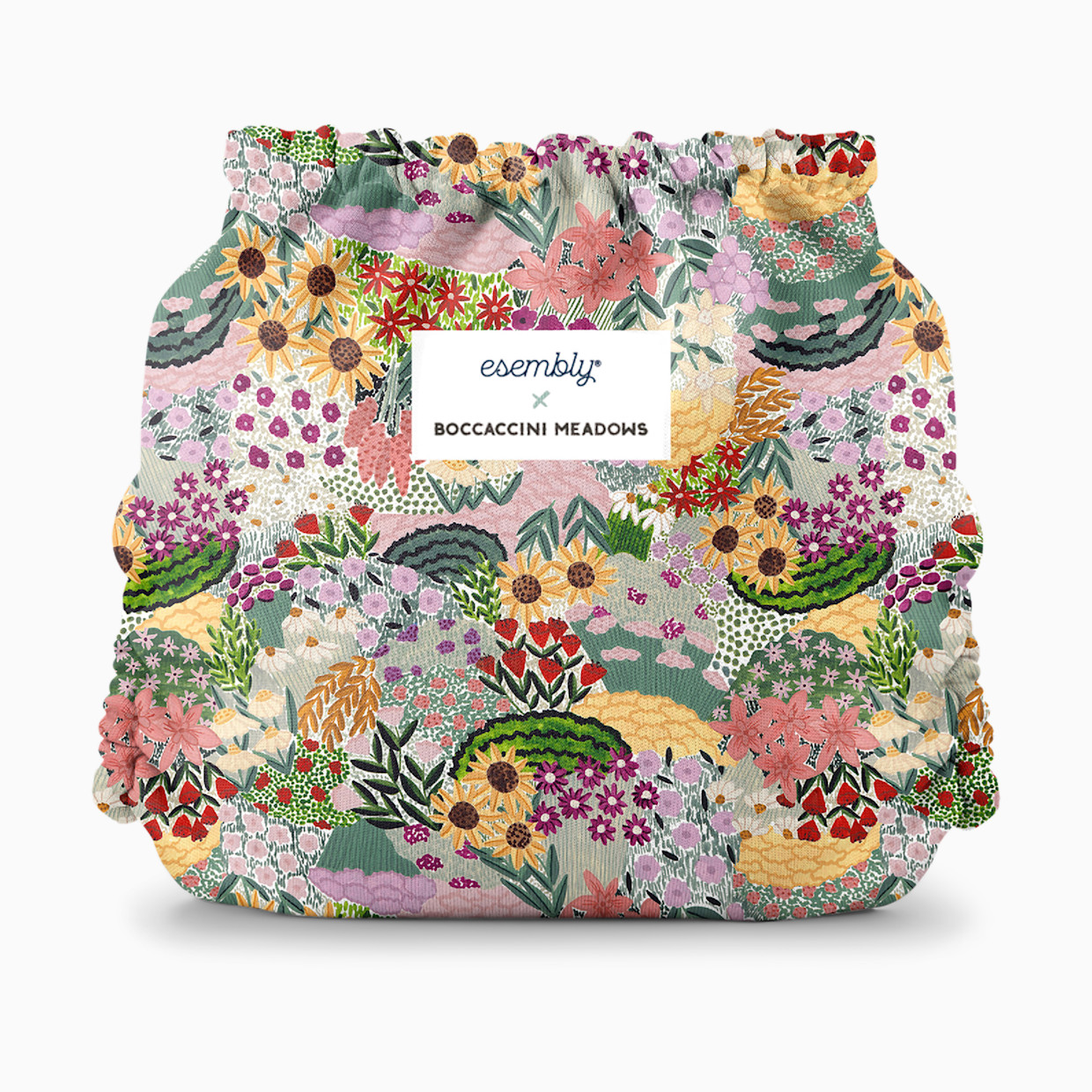 Esembly Recycled Diaper Cover (Outer) + Swim Diaper - Botanic Garden, Size 1 (7-17 Lbs).