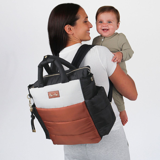 Itzy Ritzy Dream Convertible Backpack - Coffee & Cream.