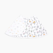 aden + anais Essentials Burpy Bib, 100% Cotton Muslin, Soft Absorbent 4 Layers, Multi-Use Burp Cloth and Bib, 22.5" X 11", Single, Alphabet Animals