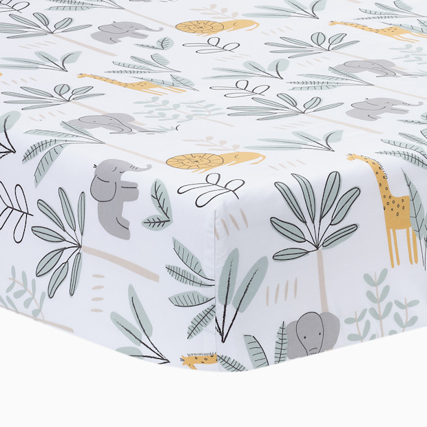 Lambs & Ivy Cotton Fitted Crib Sheet.