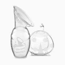 haakaa Manual Breast Pump for Breastfeeding 4oz/100ml and Ladybug Milk Collector 2.5oz/75ml Combo, Food-Grade Silicone