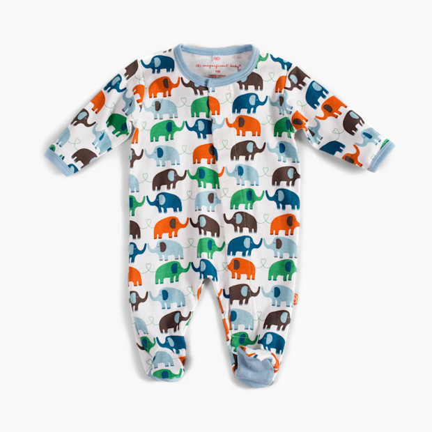 Magnetic Me Magnetic Footie - Blue Elephants, Newborn.