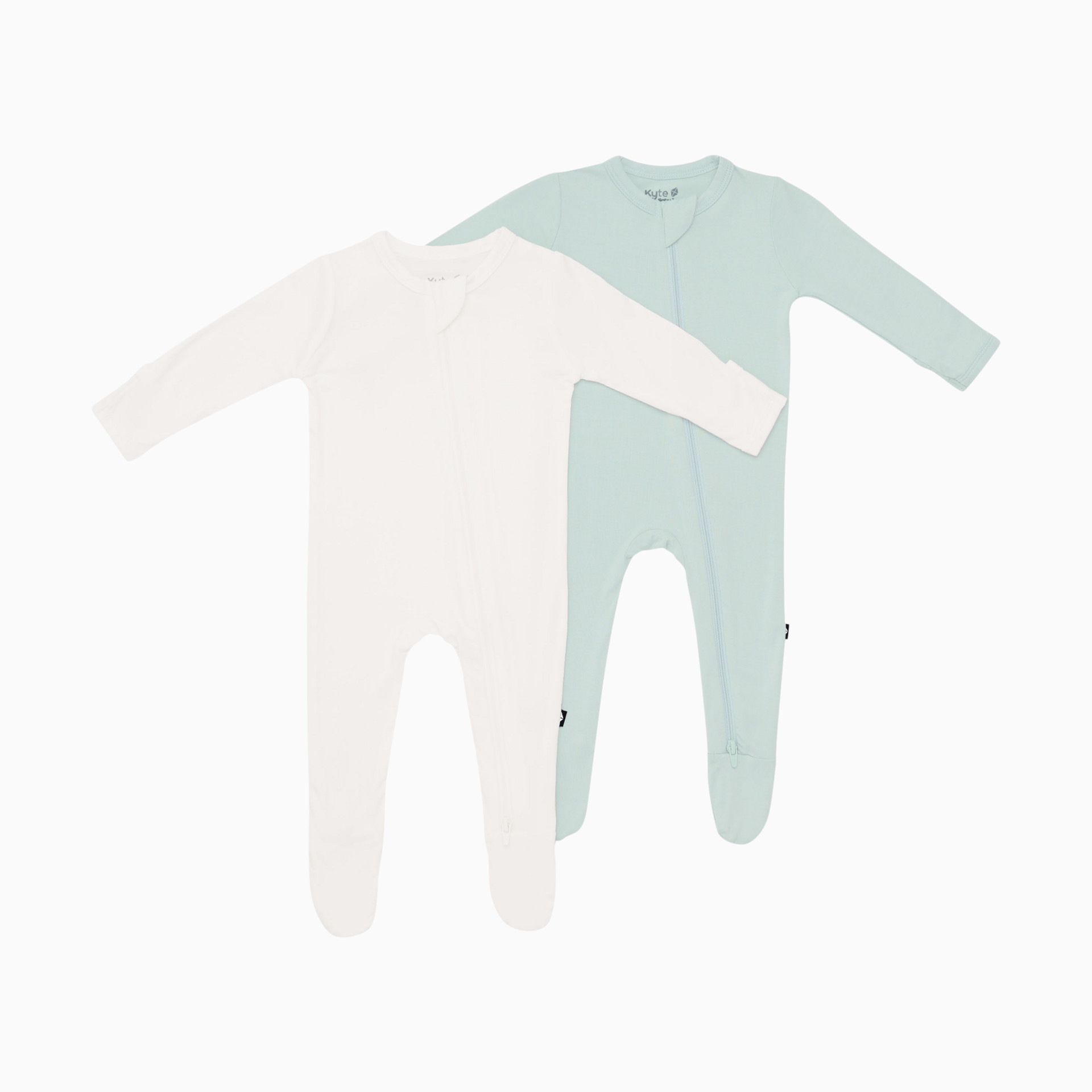 Kyte Baby Zipper Footie Bundle (2 Pack) - Green, 0-3 M | Babylist Shop