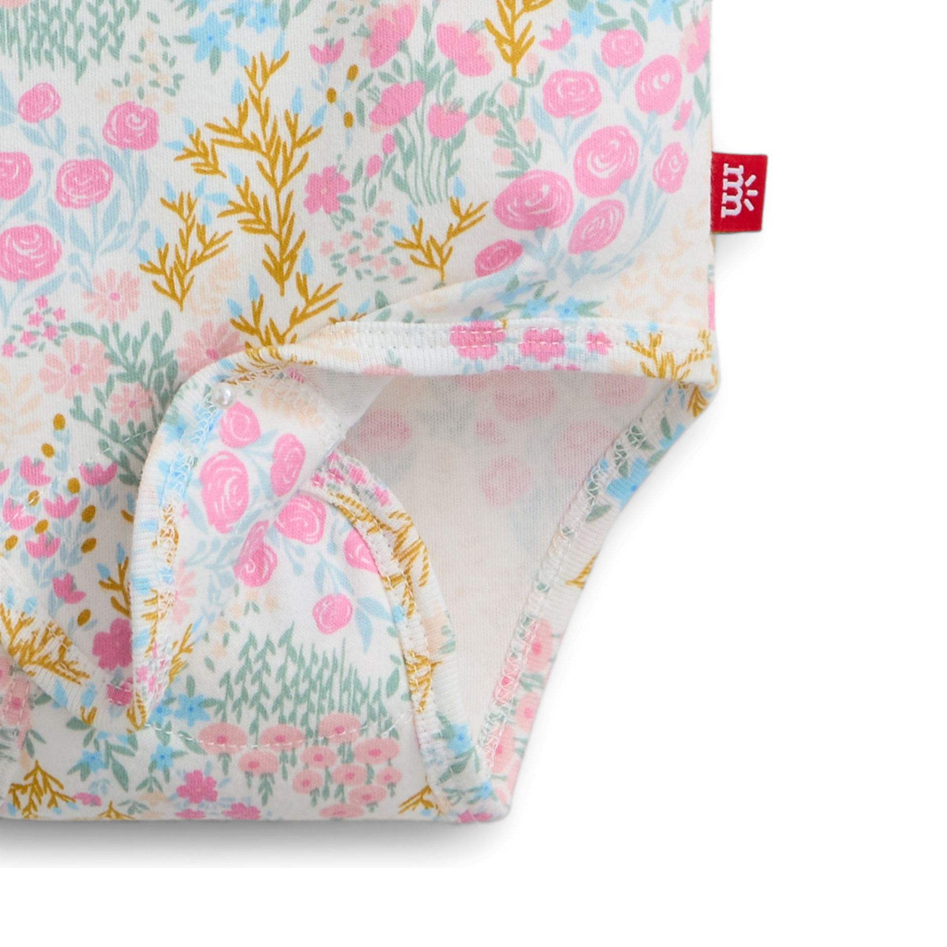 Magnetic Me Organic Cotton Magnetic Bodysuit 5 Pack Bundle - Pink Assorted, Newborn.