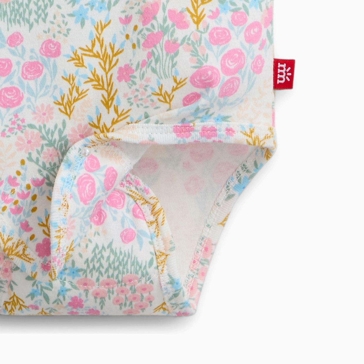 Magnetic Me Organic Cotton Magnetic Bodysuit 5 Pack Bundle - Pink Assorted, 0-3 M.