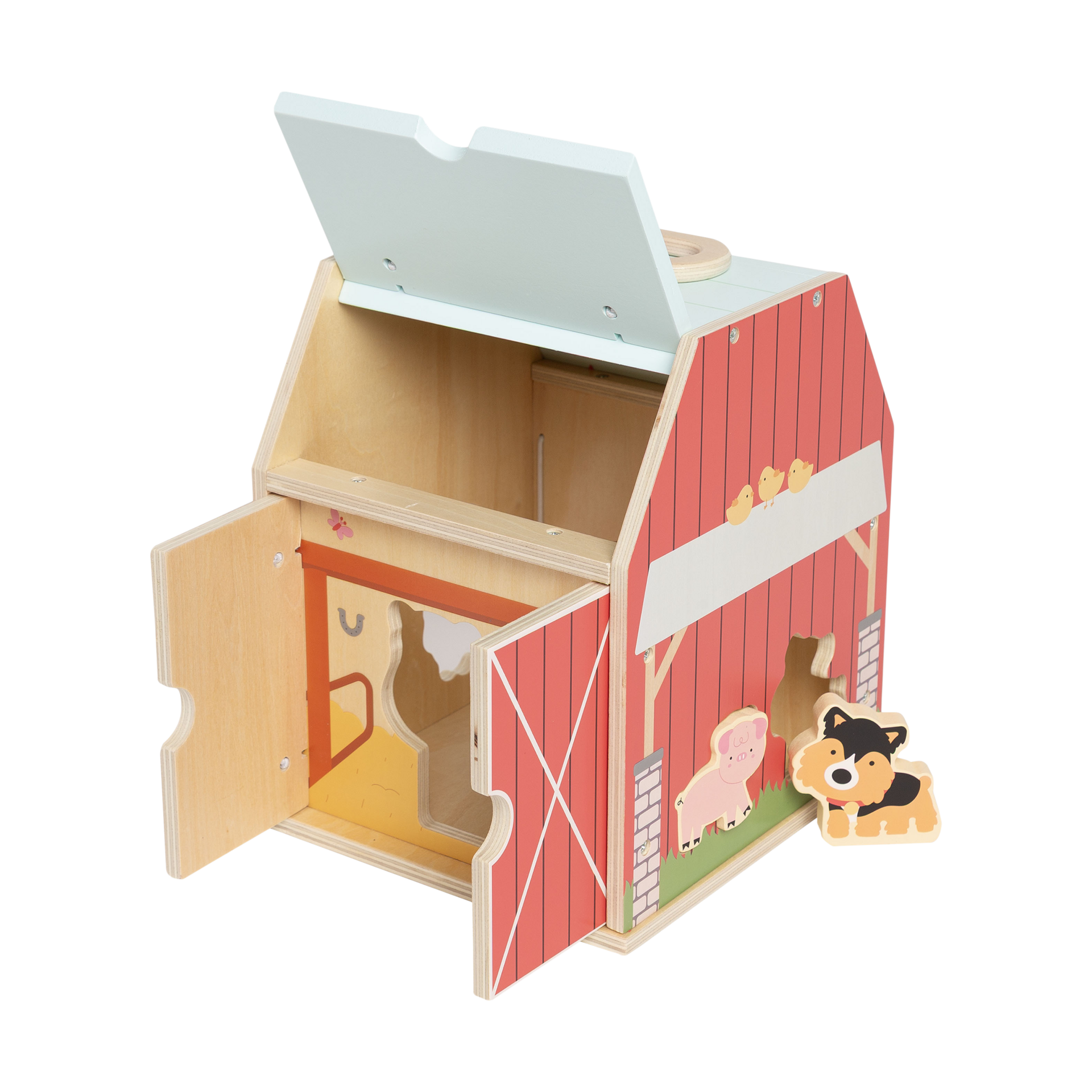Pearhead Farm Animal Sorting Barn Toy.