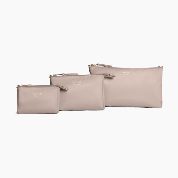 JUJUBE The 3-Piece Pouch Set - Taupe.