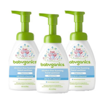 Babyganics Alcohol-Free Foaming Hand Sanitizer, Pump Bottle, Fragrance Free, 8.45 oz, 3 Pack