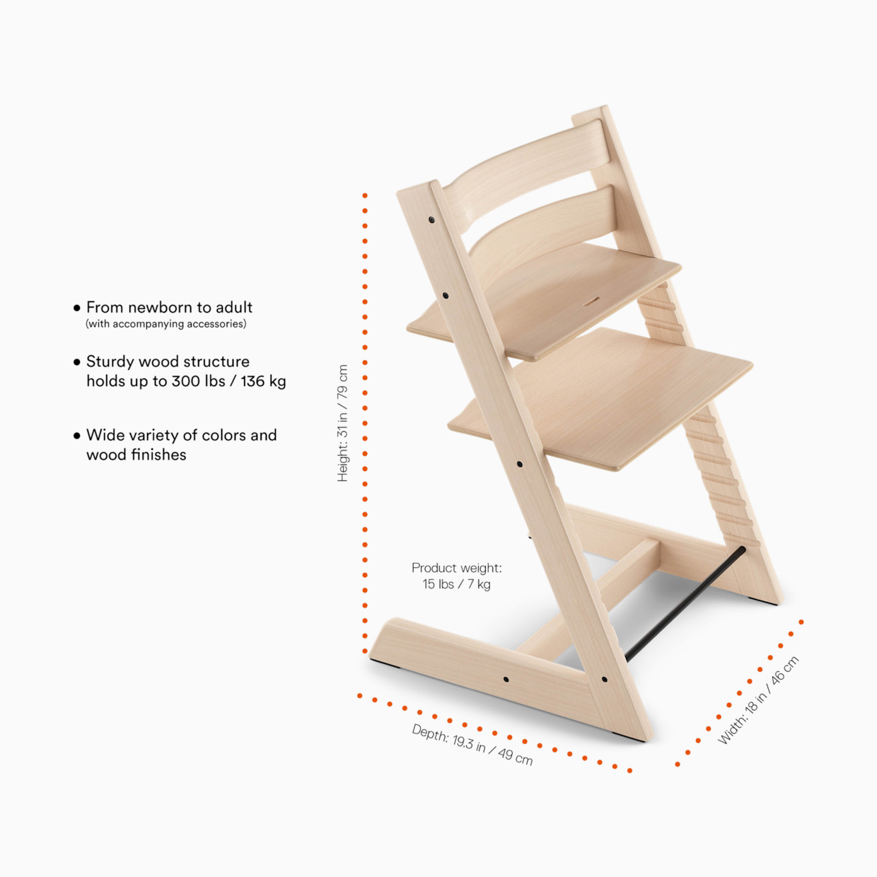 Stokke Tripp Trapp High Chair² + Newborn Set - Whitewash.