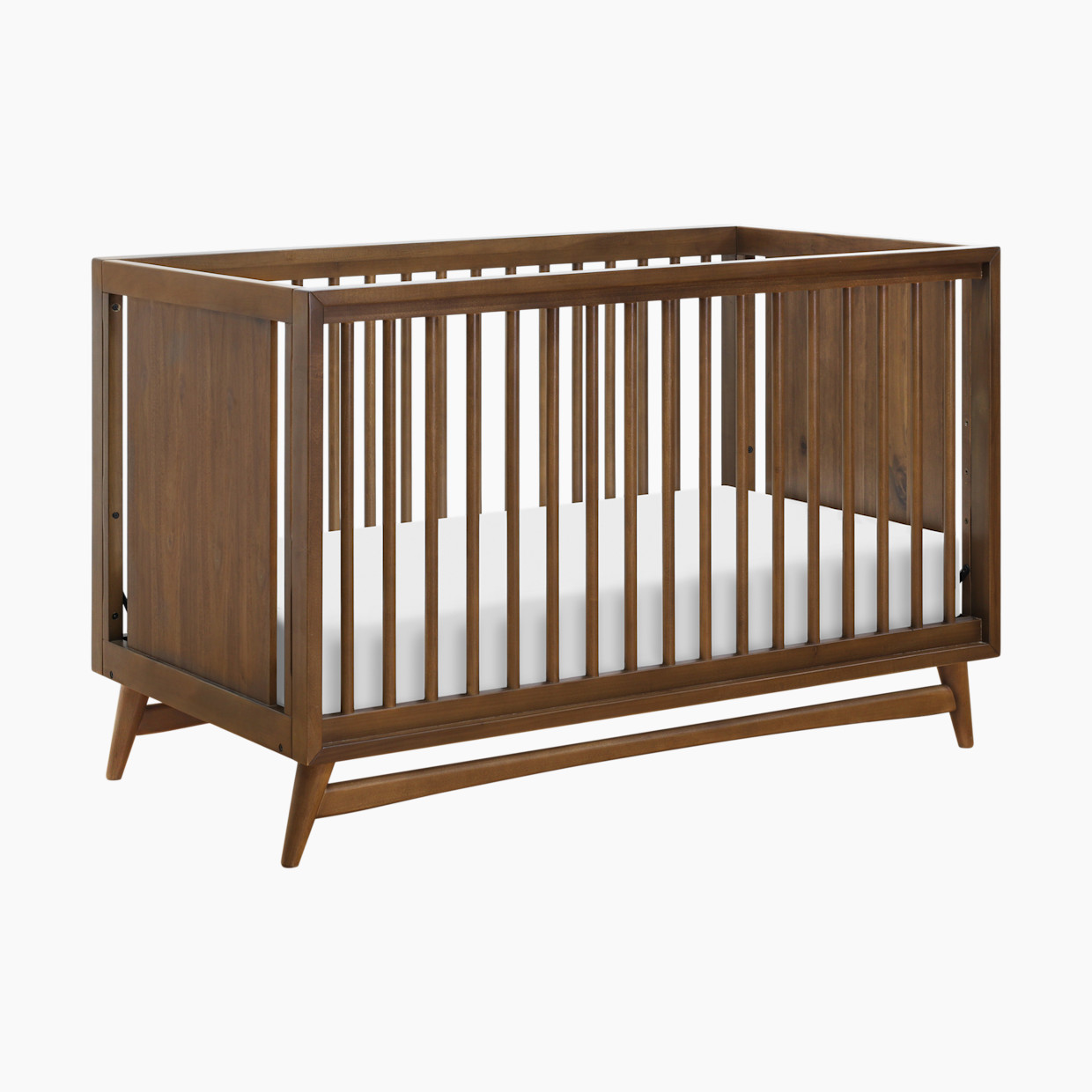 babyletto Peggy 3-in-1 Convertible Crib with Toddler Bed Conversion Kit - Natural Walnut.