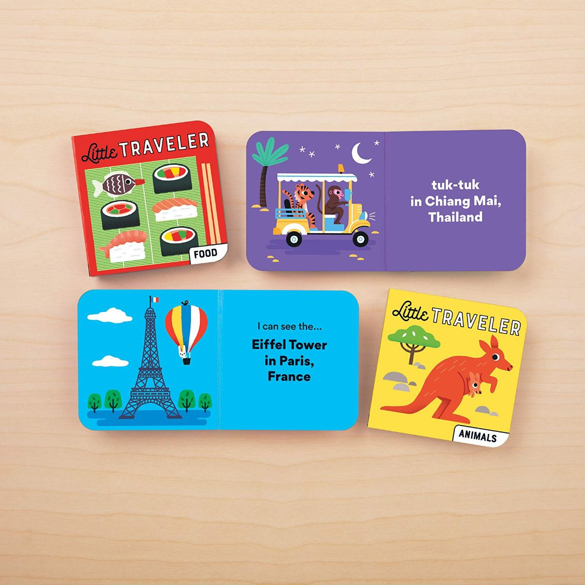 Chronicle Books Little Traveler Board Book Set.