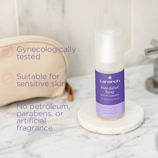 Lansinoh Pain Relief Spray with Lidocaine 4%.