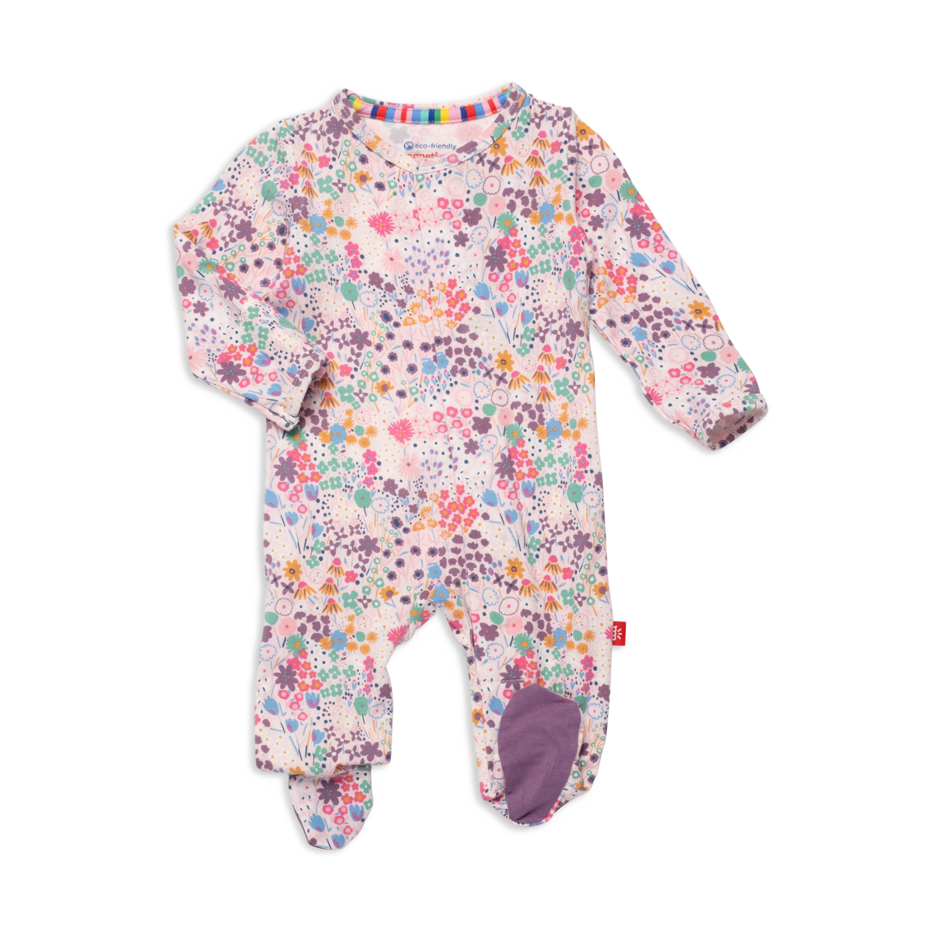 Magnetic Me Girls Modal Magnetic Baby Footie Pajamas | Silky Soft Modal Fabric | Baby Sleepers Available Sizes PRE - 24M