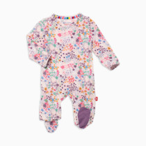 Magnetic Me Girls Modal Magnetic Baby Footie Pajamas | Silky Soft Modal Fabric | Baby Sleepers Available Sizes PRE - 24M