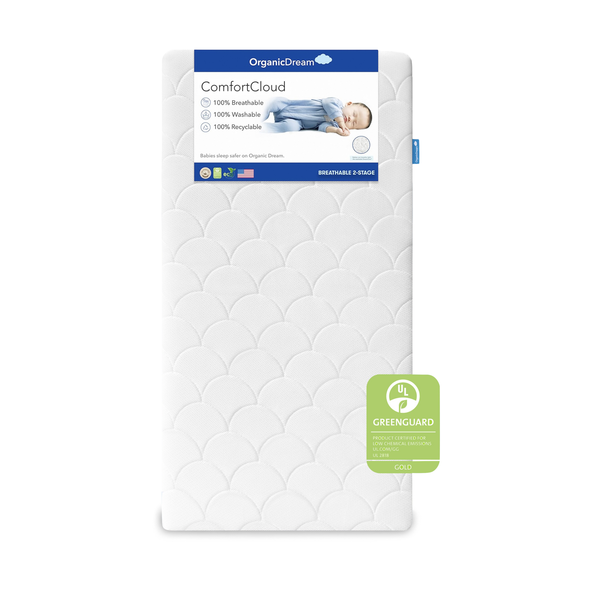 Organic Dream ComfortCloud 2Stage Crib Mattress White Babylist Shop