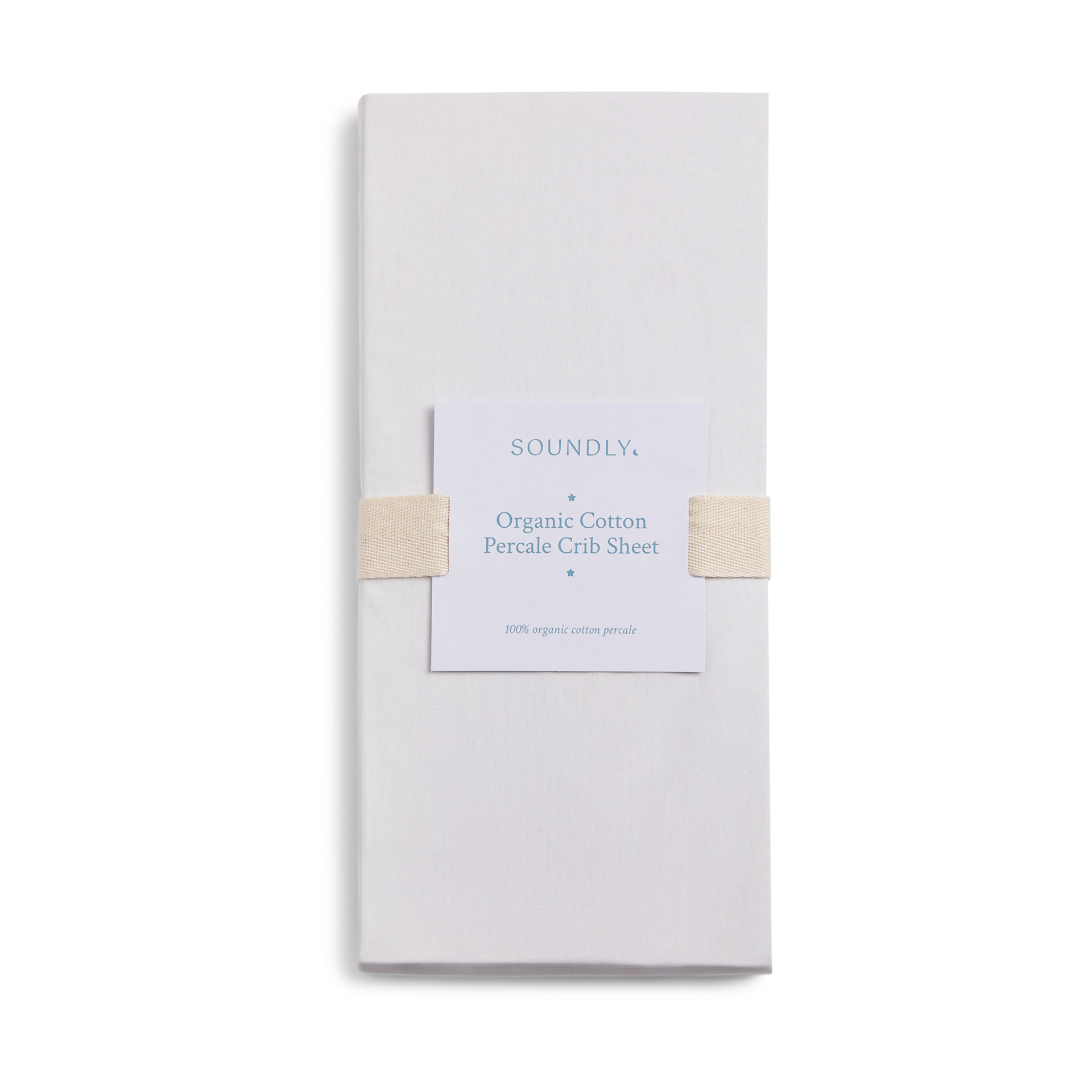 Soundly Percale Organic Crib Sheet.