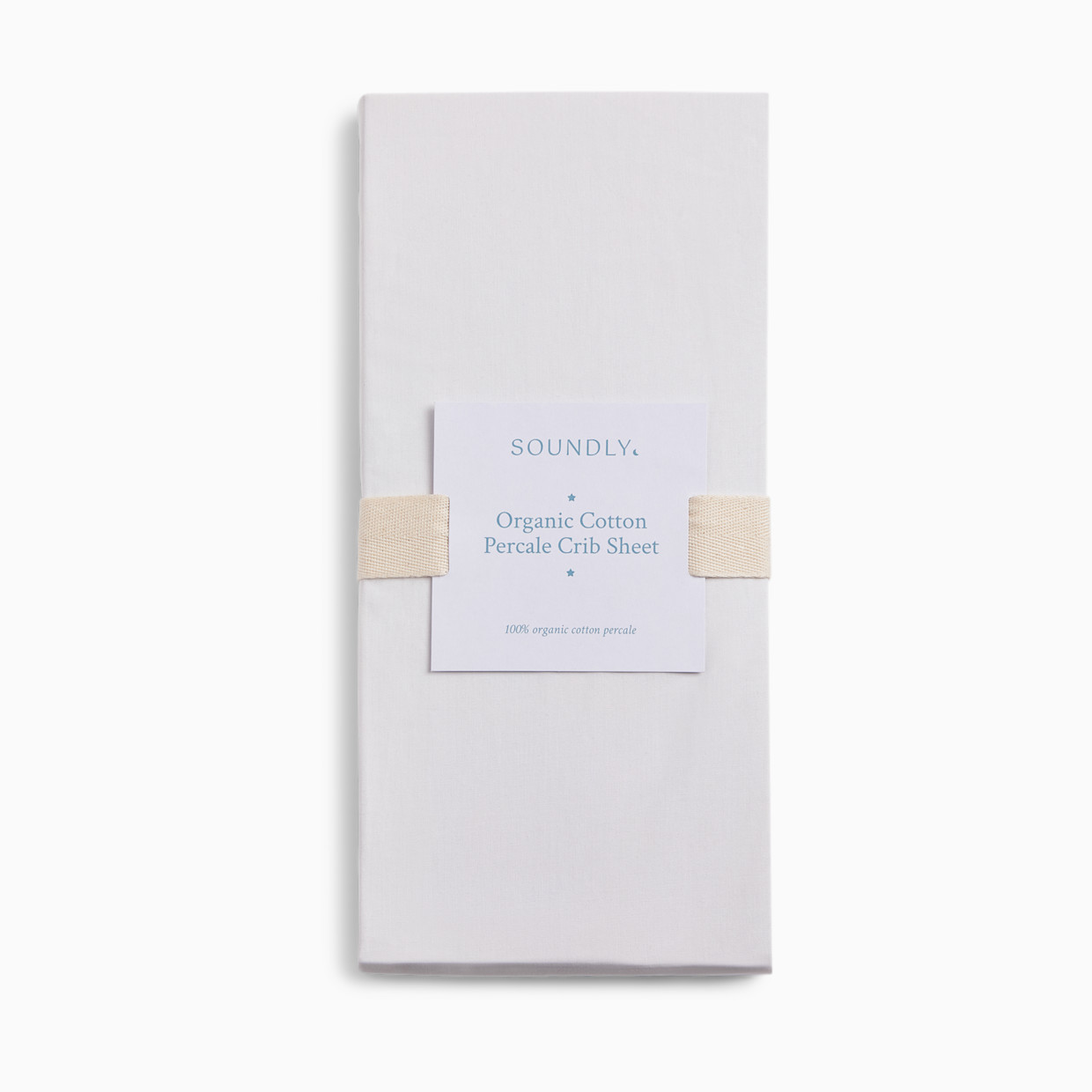 Soundly Percale Organic Crib Sheet - White.