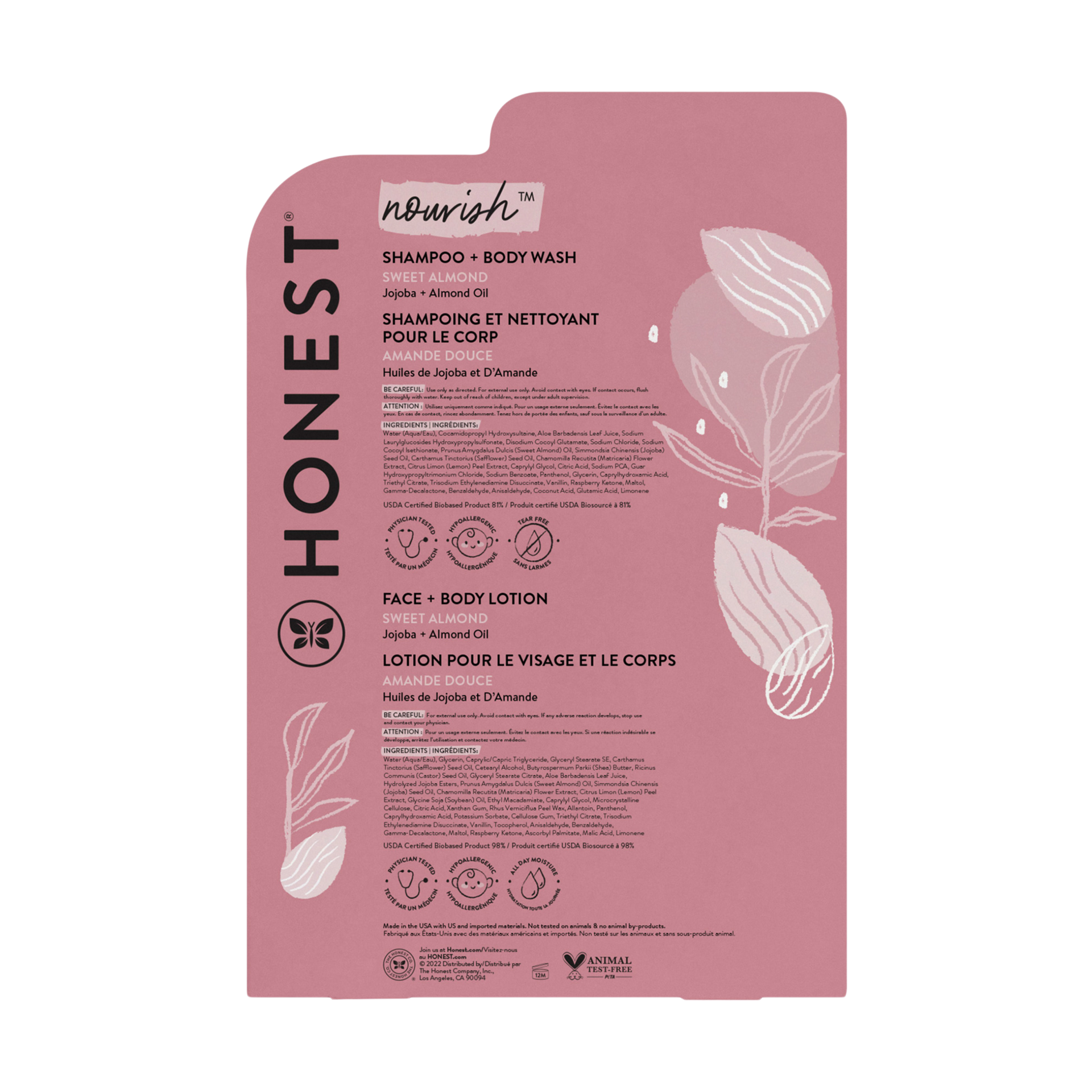 The Honest Company Wash and Lotion Bundle - Nourish (Sweet Almond).