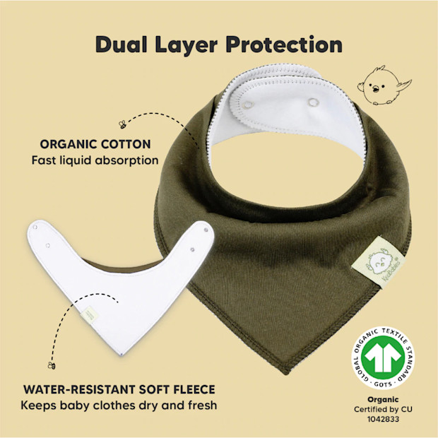 KeaBabies Organic Bandana Bibs (8 Pack).