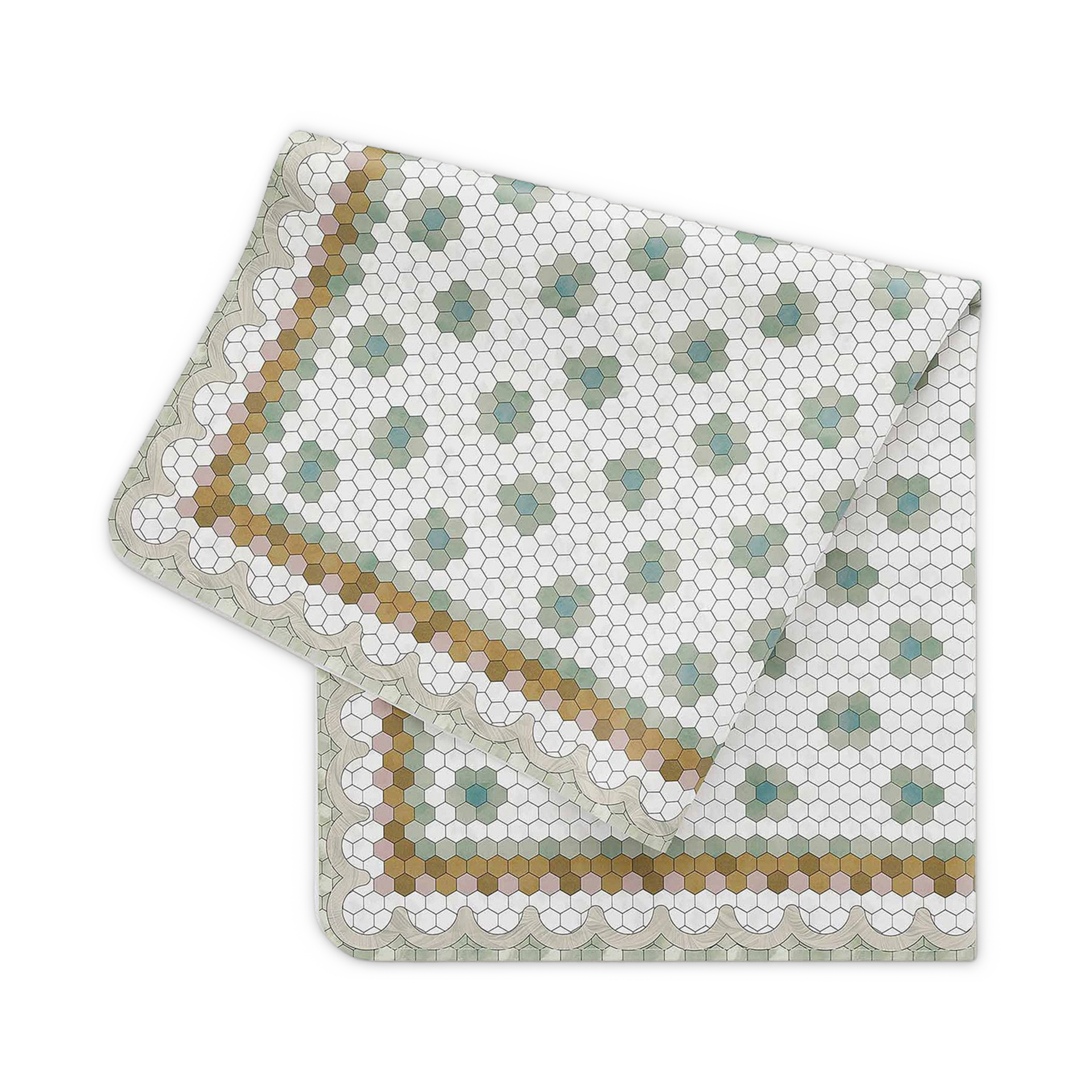 House of Noa Highchair Mat - Daisy Pine, 48X48.