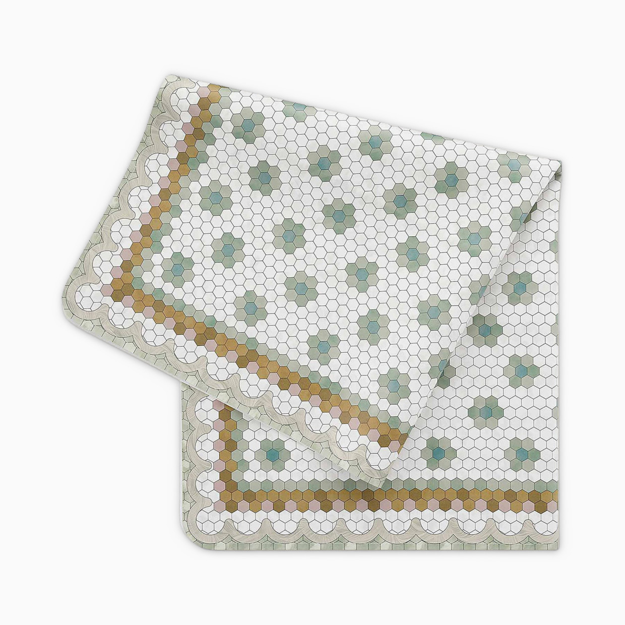 House of Noa Highchair Mat - Daisy Pine, 48X48.