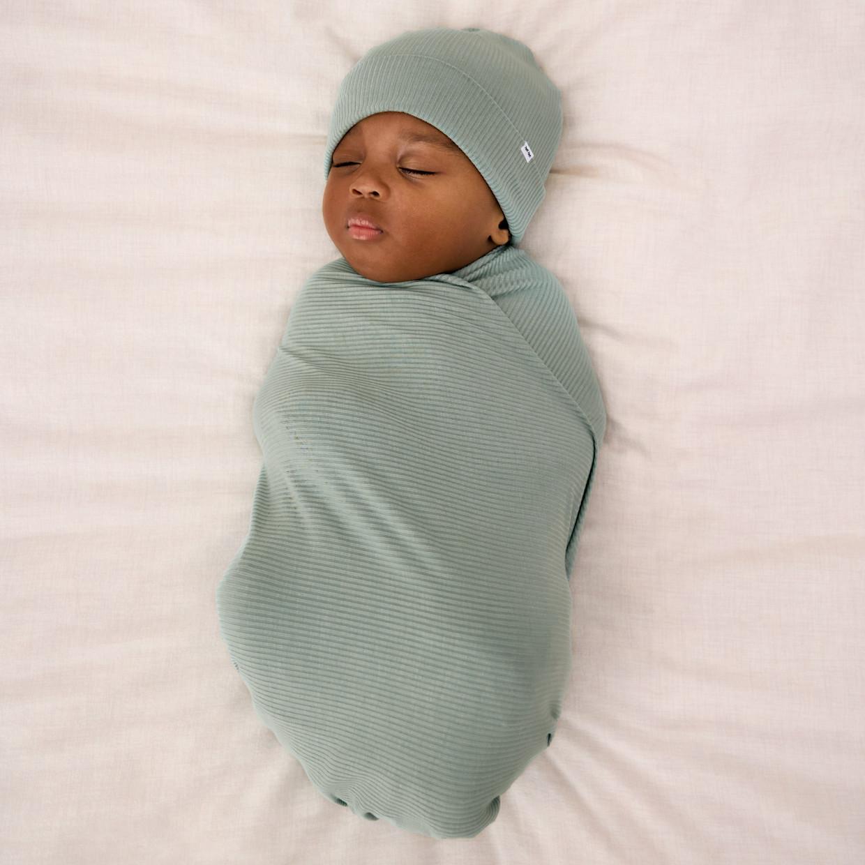 Little Sleepies Swaddle & Infant Beanie Set - Willow, One Size.