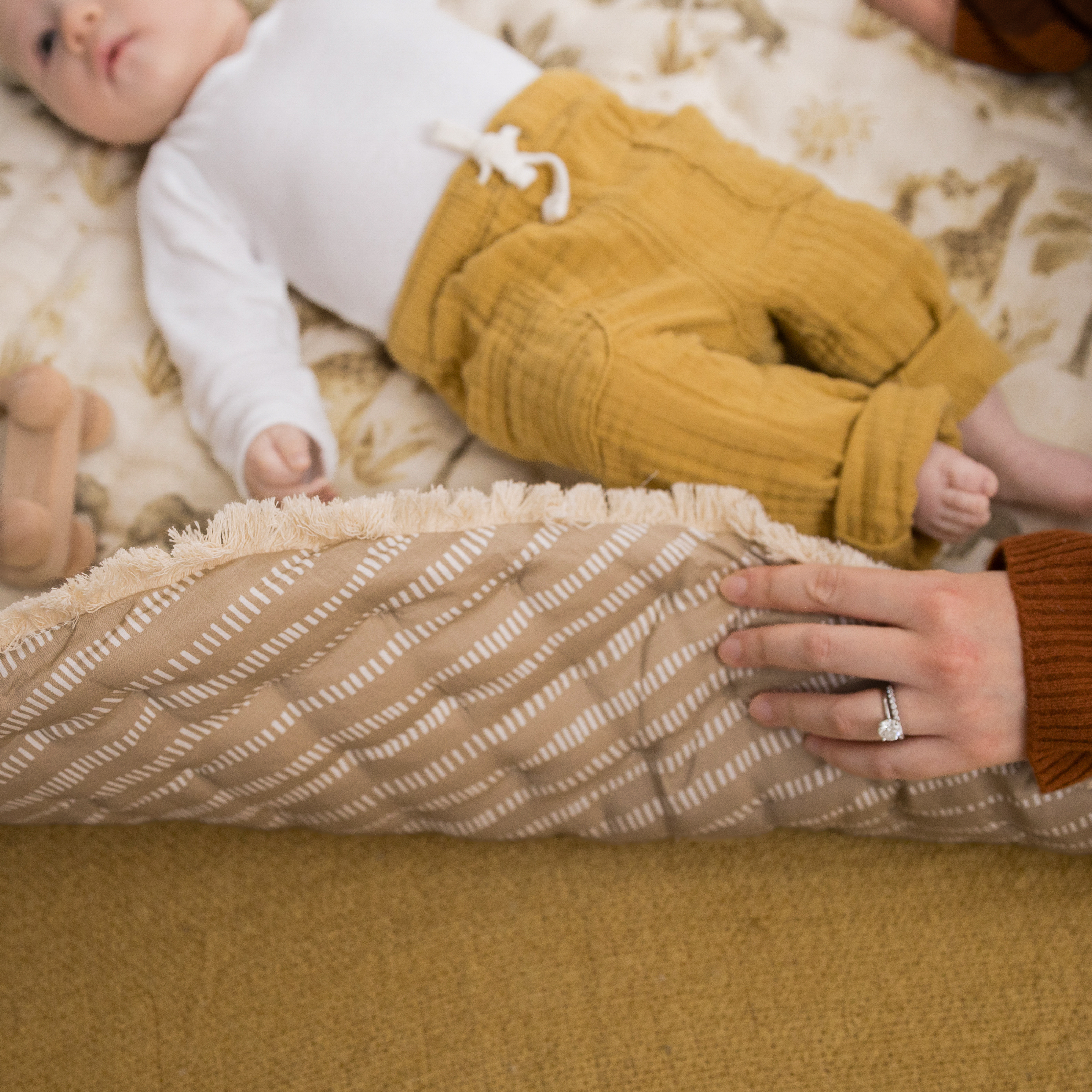 Tiny Kind Baby Quilted Play Mat - Jungle Family.