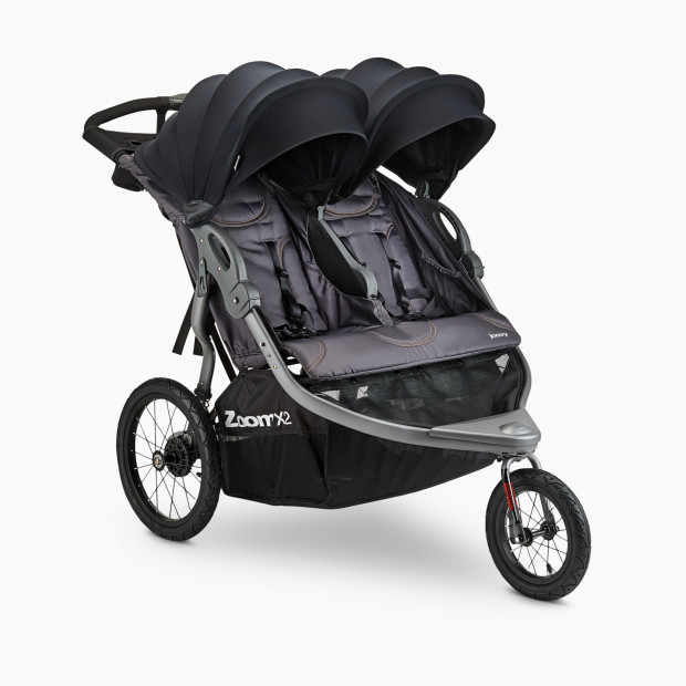 Joovy ZoomX2 Twin Double Jogging Stroller - Forged Iron.